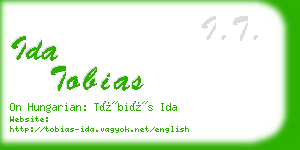 ida tobias business card